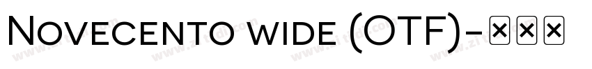 Novecento wide (OTF)字体转换